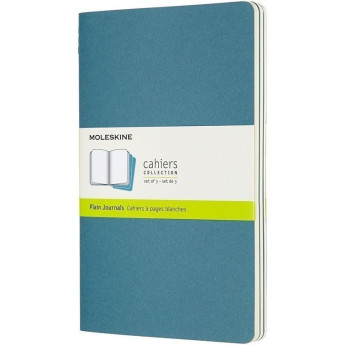Блокнот MOLESKINE Cahier Journal XLarge, нелинованный, голубой (набор 3 шт.)