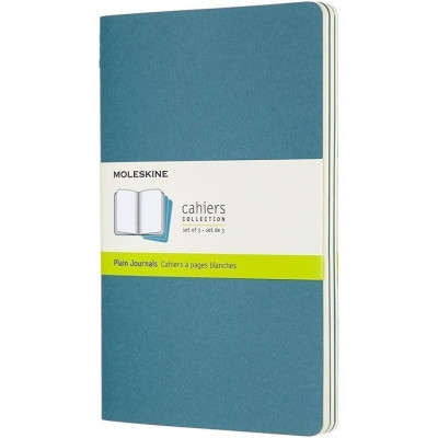 Блокнот MOLESKINE CAHIER JOURNAL XLARGE, нелинованный, голубой