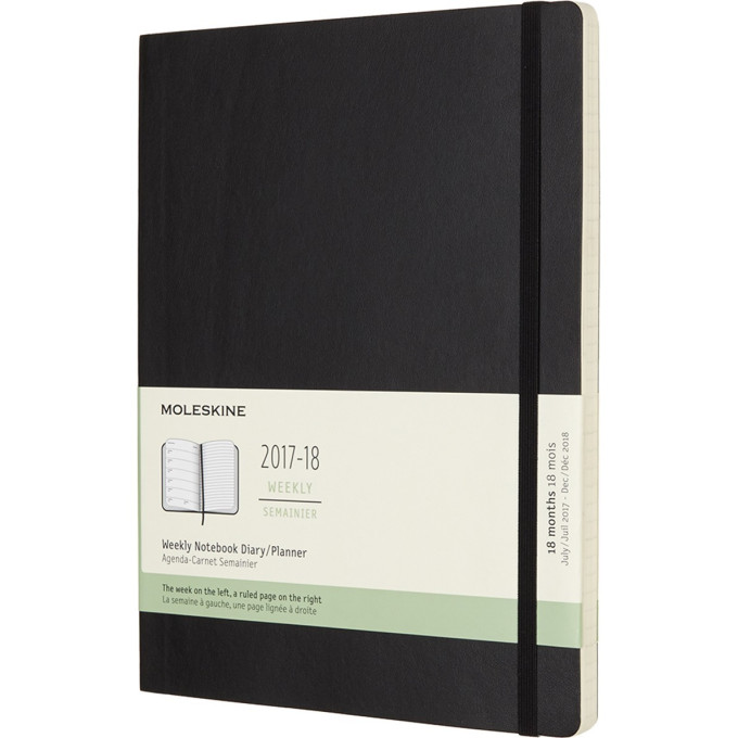 Еженедельник MOLESKINE Academic Soft Weekly XL (чёрный) DSB18WN4